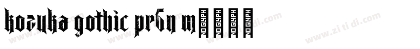 kozuka gothic pr6n m字体转换